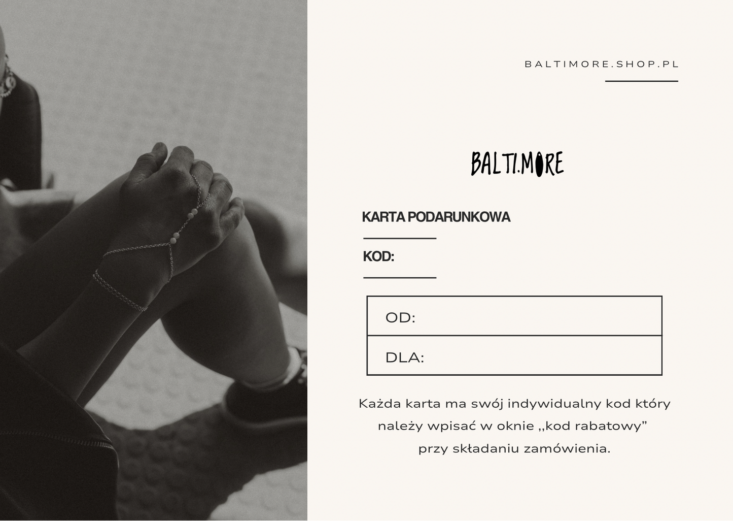 Karta Podarunkowa- wirtualna