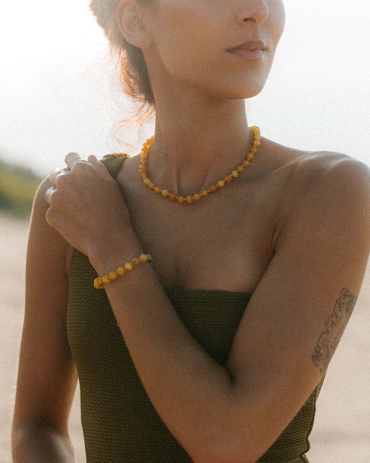 CHOKER Supełkowy RAINBOW