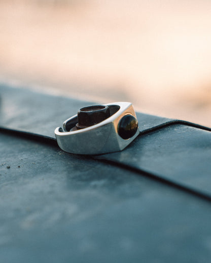 Pierścionek PROMENADA Bursztyn Żużel
