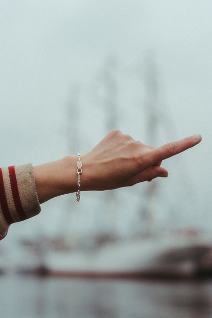 Bransoletka JACHT Bursztyn Mleczny