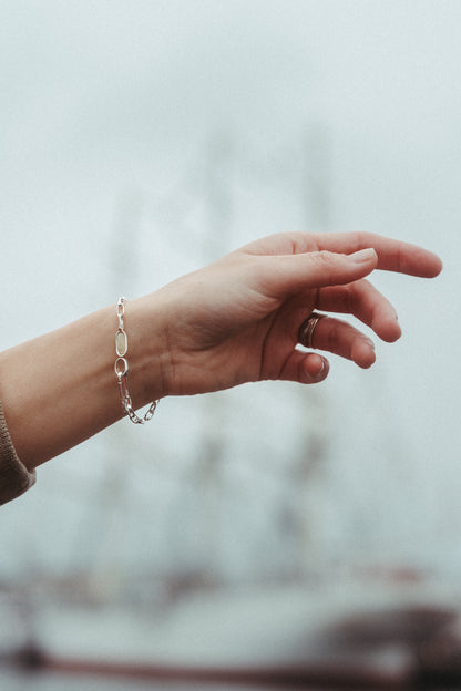 Bransoletka JACHT Bursztyn Mleczny