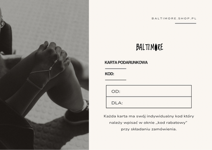 Karta Podarunkowa- wirtualna
